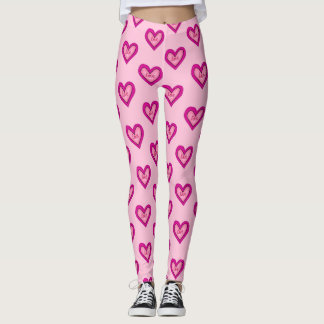 Pink Heart Leggings