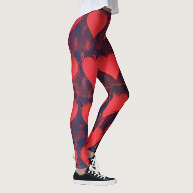 Pink Heart Leggings by HAS Jewels (Right)
