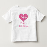 Pink Heart Little Princess Personalized Baby Name Toddler T-shirt at Zazzle