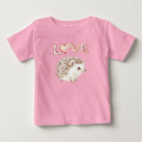 Pink Heart Love Balloons Cute Hedgehog