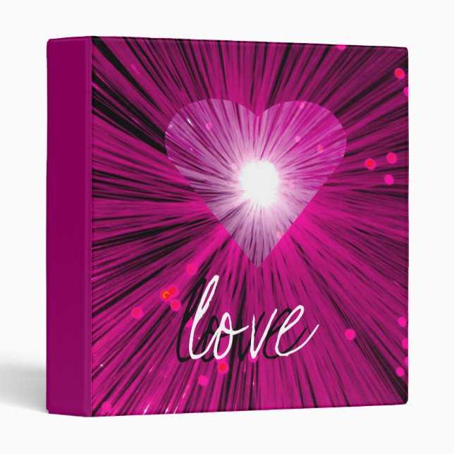 Pink Heart 'Love' Binder (Front/Spine)