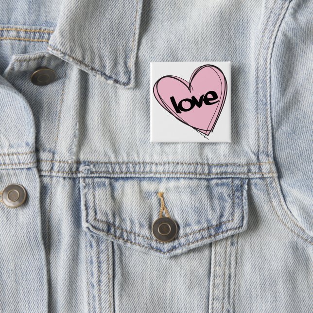 Pink Heart (Love) Button (In Situ)