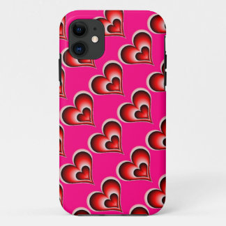 Pink heart love iPhone 11 case
