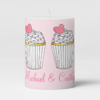 Pink Heart Love Cupcake Bridal Shower Centerpiece