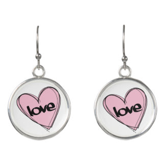 Pink Heart (Love) Earrings