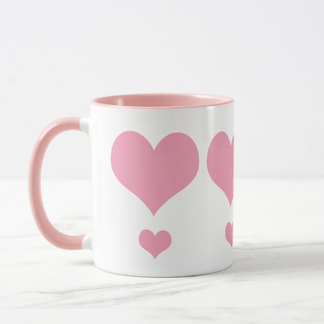 Pink Heart Love Mug (Left)