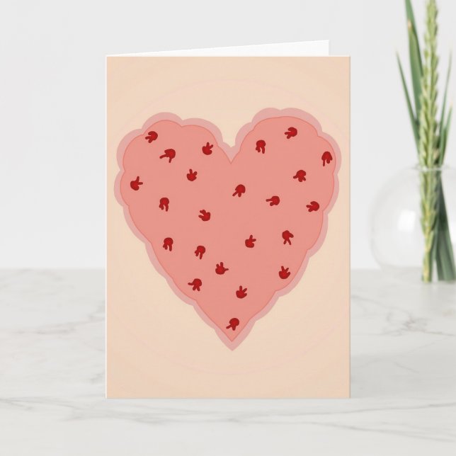 Pink Heart Love Sprinkles Card (Front)