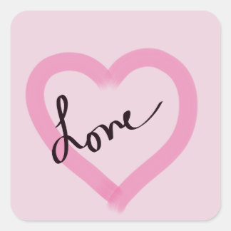 pink heart love Sticker