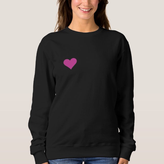 Pink Heart Love Sweatshirt – Stylish Art Hoodie fo (Front)