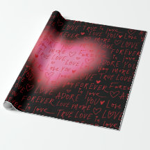 Pink Heart Love - Wrapping Paper