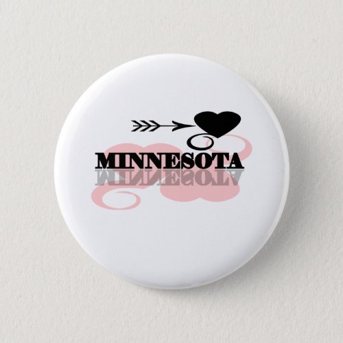 Pink Heart Minnesota Pinback Button