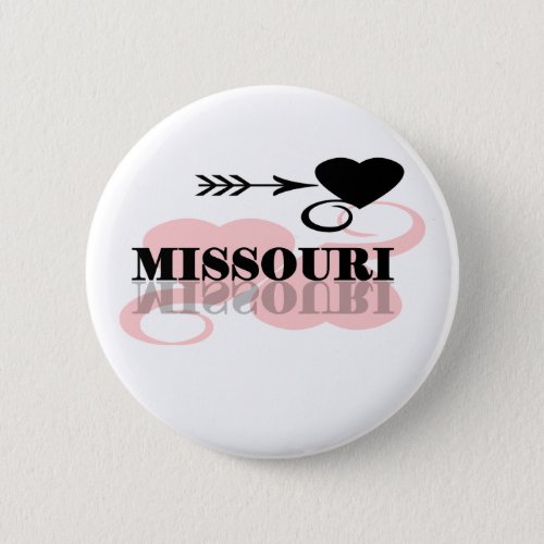 Pink Heart Missouri Pinback Button