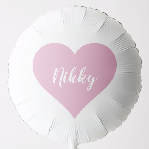 Pink Heart Modern Birthday Party Balloon Dcor