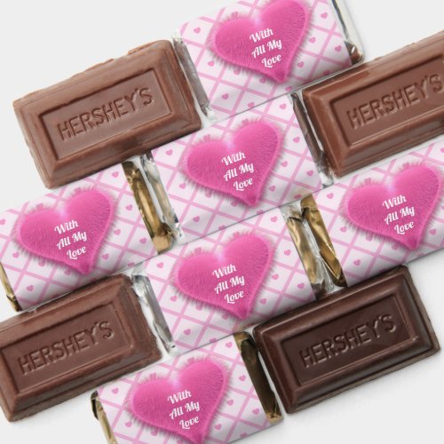 Pink Heart Modern Plaid Collection Hersheys Miniatures