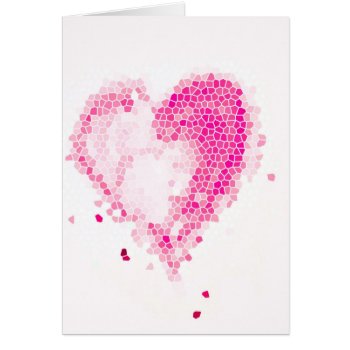 Pink Heart Mosaic by RosaAzulStudio at Zazzle
