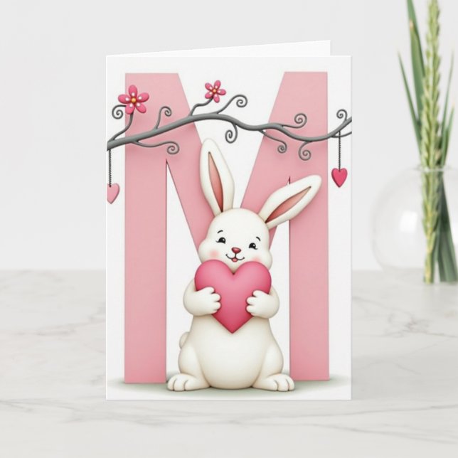 Pink Heart Mothers Day Creature Card (Front)