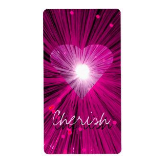 Pink Heart 'Name' label