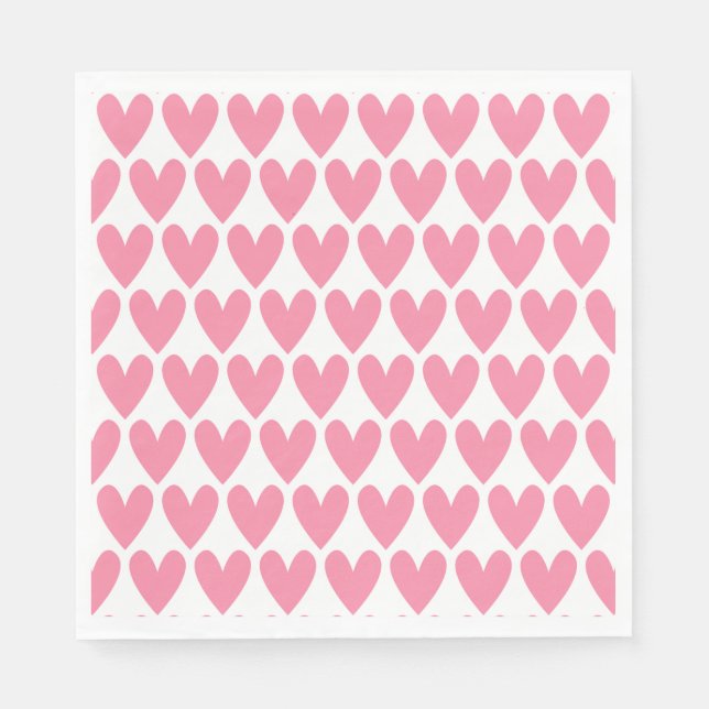 Pink Heart Napkins (Front)