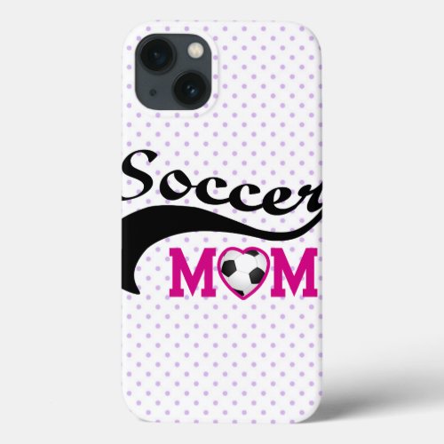 Pink Heart O Soccer Mom iPhone 13 Case