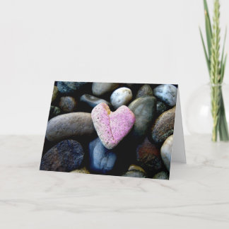 Pink Heart Of Stone Card