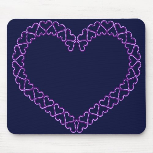 Pink Heart on mouse pad