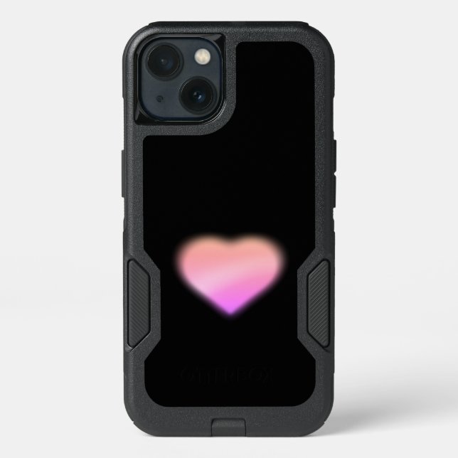pink heart otterbox iPhone case (Back)