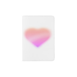 pink heart passport holder