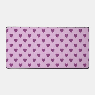 Pink Heart Pattern Desk Mat