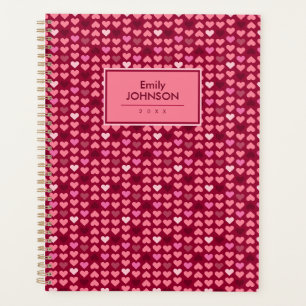 Pink Heart Pattern Planner