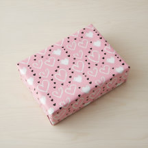 Pink Heart Pattern Wrapping Paper