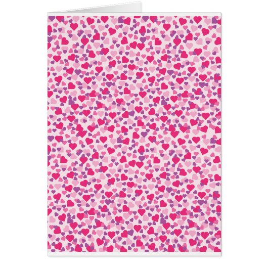 Pink Heart Patterns Cards (Front)