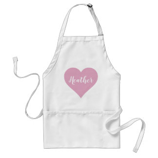 Pink Heart Personalised Name Apron