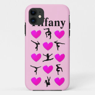 Pink Heart Personalized Gymnastics iphone 6 case