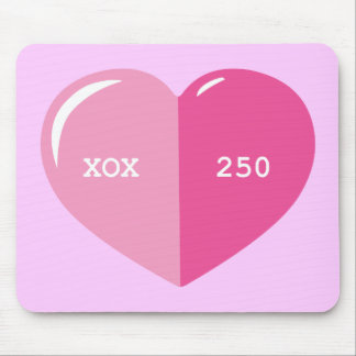 Pink Heart Pill Capsule Mouse Pad