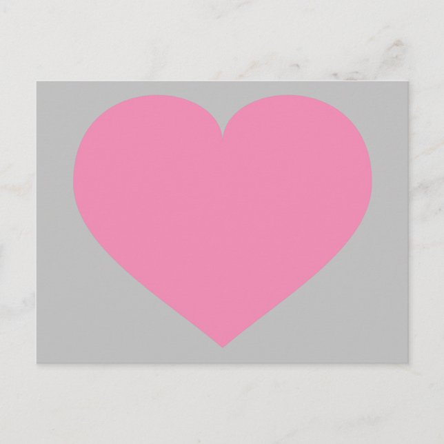 Pink heart postcard (Front)