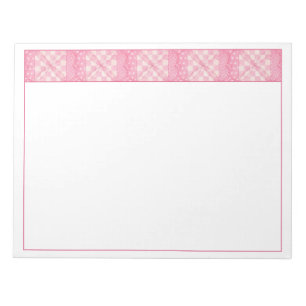 PINK HEART QUILT 11x8.5 Notepad