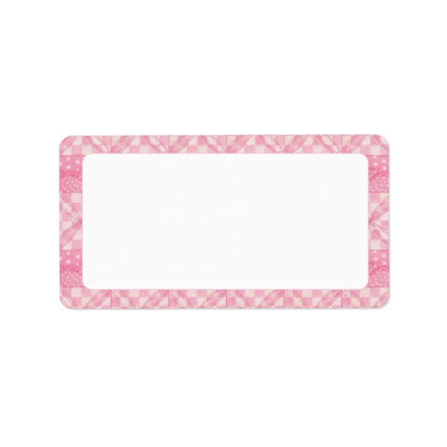 PINK HEART QUILT 1.25"x2.375" Labels (Front)