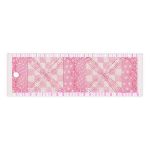 PINK HEART QUILT 6" Ruler / Pink