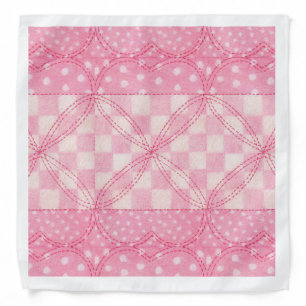 PINK HEART QUILT Bandana