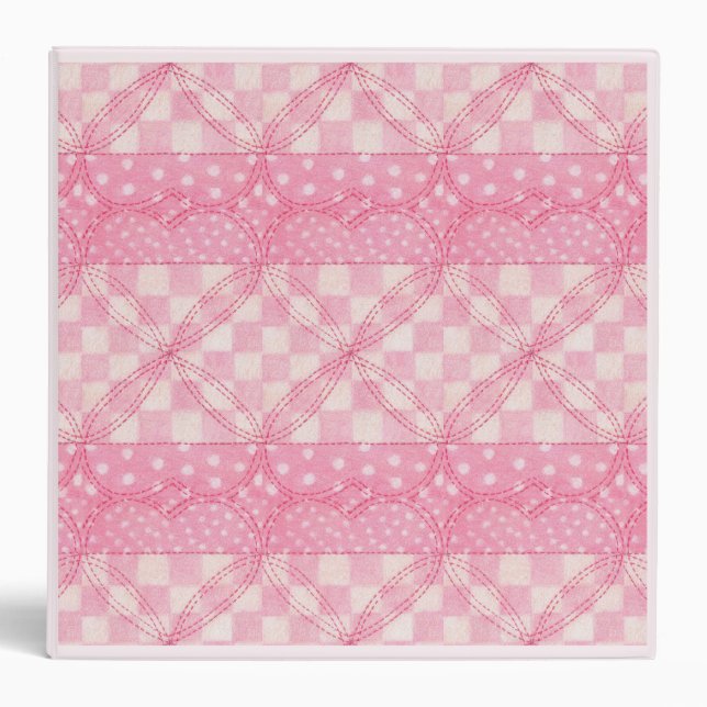 PINK HEART QUILT Binder / Pink (Front)