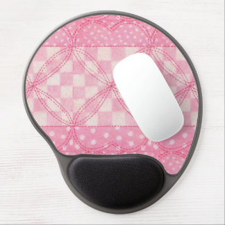 PINK HEART QUILT Gel Mouse Pad