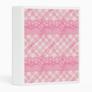 PINK HEART QUILT Mini Binder