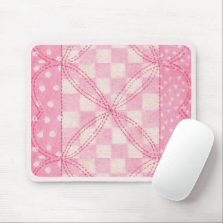 PINK HEART QUILT Mouse Pad / Pink