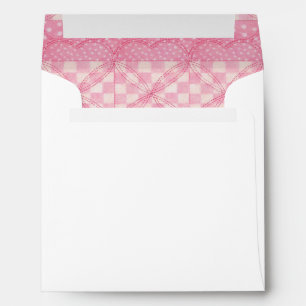 PINK HEART QUILT Square Envelopes 