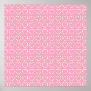 Pink Heart Scrapbook or Poster Background Texture