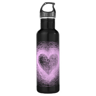 Pink Heart Scratch Bottle