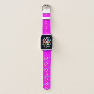 Pink Heart Scroll Apple Watch Band
