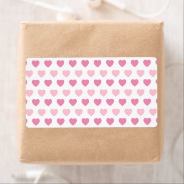 Pink Heart Seamless Valentine's Day Decoration Label