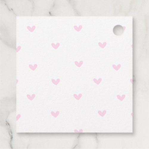 Pink Heart Shape Glasses Valentines Day Tag