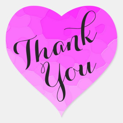 Pink Heart_Shaped Party Favor Thank You Stickers